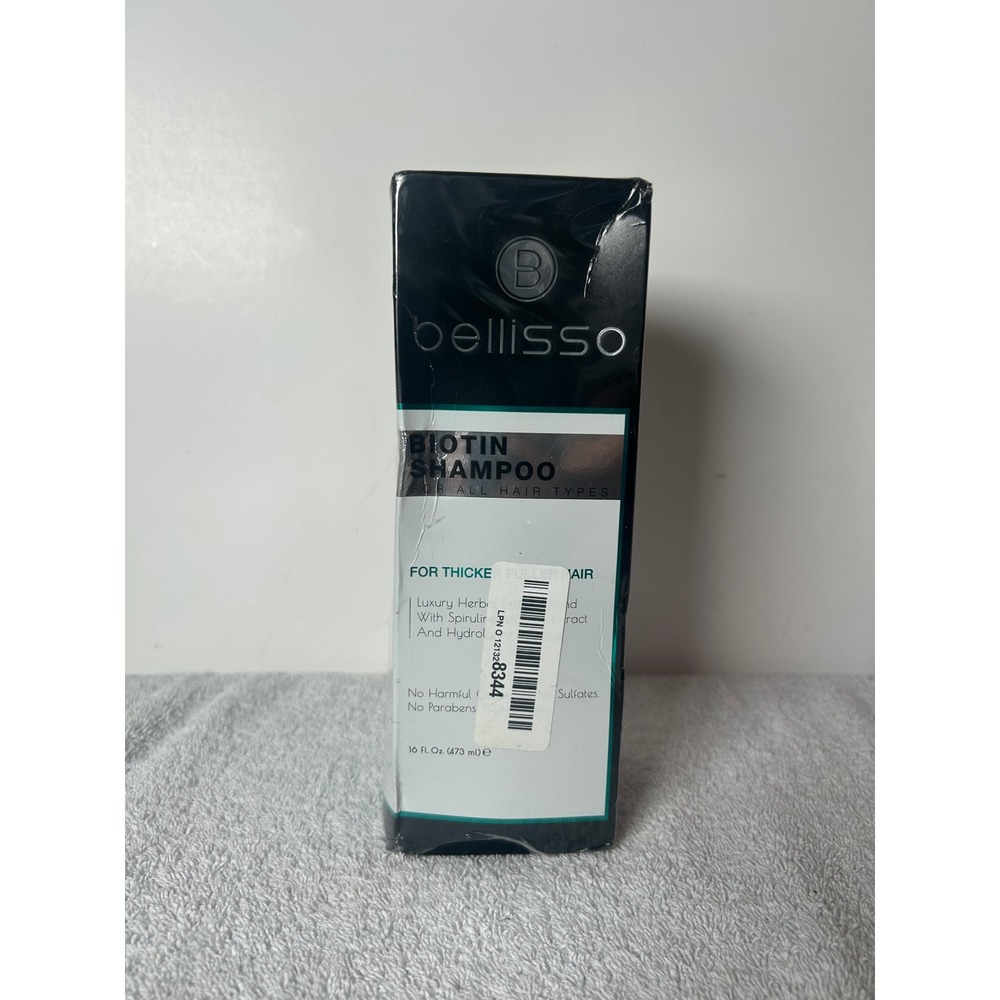 Bellisso Biotin Shampoo for‎ Thicker Fuller Hair Sulfate Free 16oz 473ml New